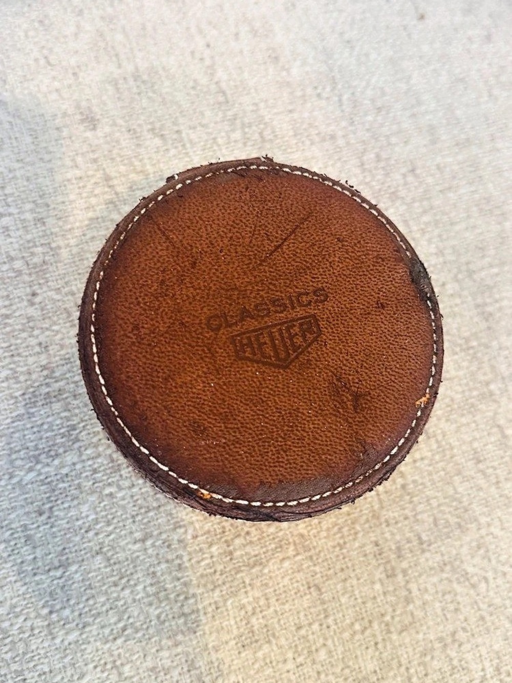 Authentic Rare Vintage TAG Heuer Watch Box Component – Brown Leather
